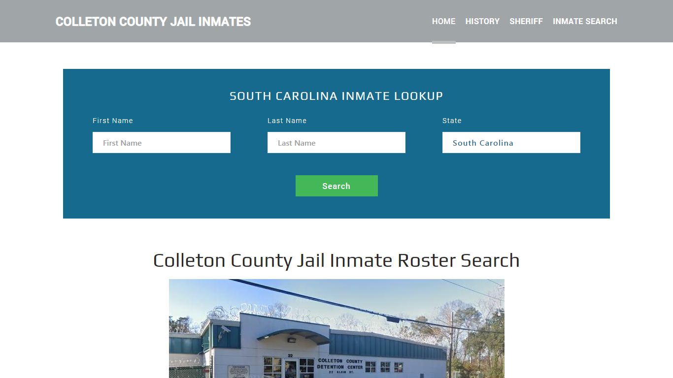 Colleton County Jail Inmate Roster Lookup, Walterboro, SC